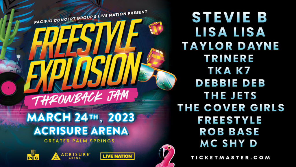 1990’s Freestyle Music Scene Explodes at Acrisure Arena in Greater Palm Springs On Friday, March 24