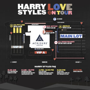 Acrisure Arena map for Harry Styles