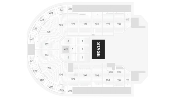 Ticketmaster Seating Chart for Gloria Trevi at Acrisure Arena