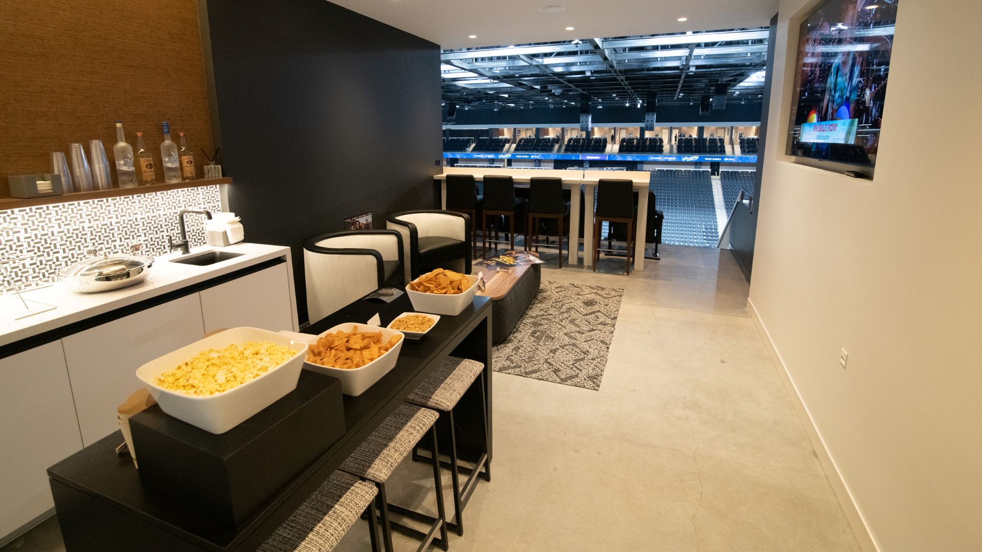 A private suite holds 16 guests at Acrisure Arena