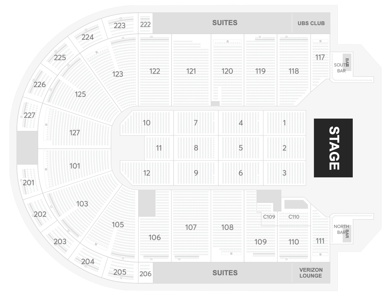 Seating Chart for Janet Jackson and Nelly at Acrisure Arena on June 4, 2024.