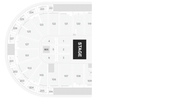 Acrisure Arena seating chart for the Los Tigres del Norte concert on November 8, 2024