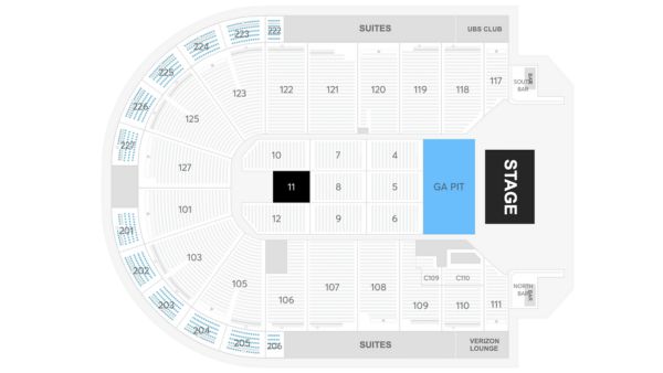 The Black Keys seating chart for September 28, 2024, at Acrisure Arena