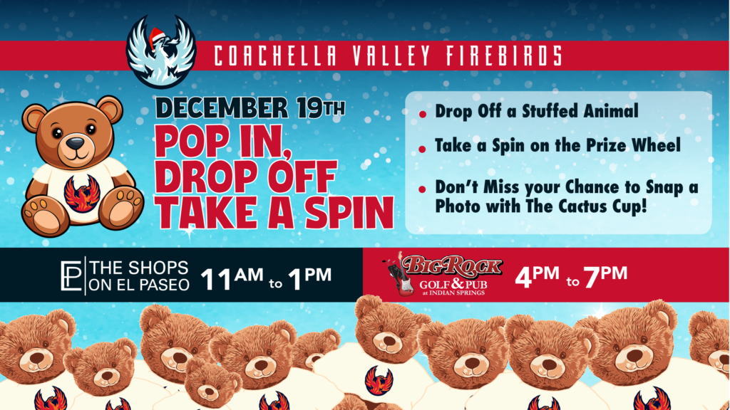 FIREBIRDS HOST TWO COMMUNITY POP-UP EVENTS FOR TEDDY BEAR TOSS