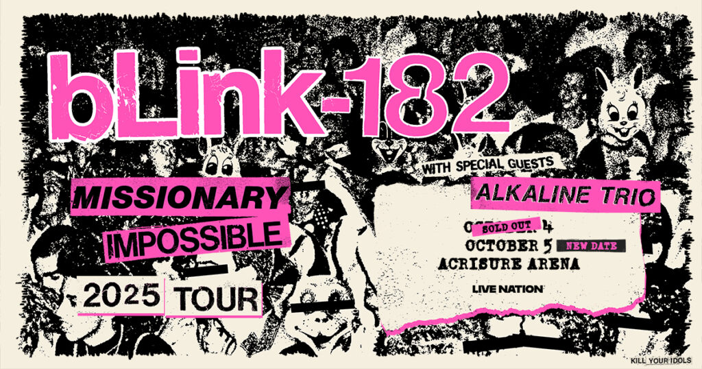 BLINK-182 ADDS SECOND SHOW AT ACRISURE ARENA IN GREATER PALM SPRINGS ON SUNDAY, OCTOBER 5 TO CLOSE OUT TOUR